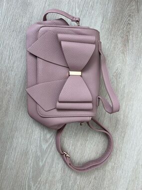 ♡ 4 for $40 ♡  Bow-Accent Dusty Rose / Mauve / Pink Crossbody Bag